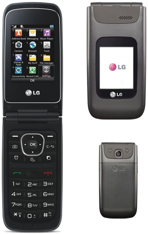 LG A341 - Gray - Unlocked Flip Phone Refurbished Formidable Wireless