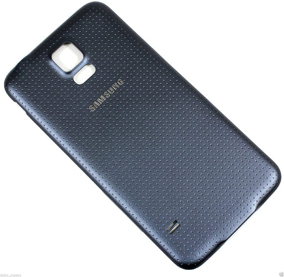 OEM Samsung Galaxy S5 SM-G900 Battery Door Back Cover Replacement - Charcoal Black (Samsung Logo) Formidable Wireless